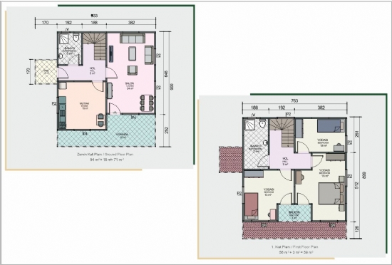 KVN-2130 Gazçelik Yapı 130m²