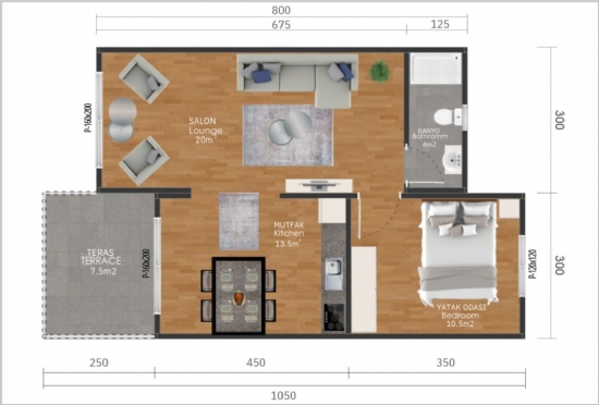 KVN NO: 5 Modüler Yapı 55m²