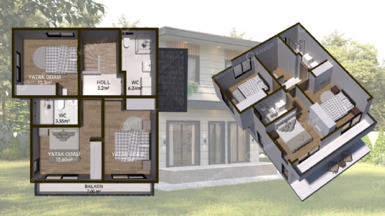 KVN-2140 Gazçelik Yapı 140m²