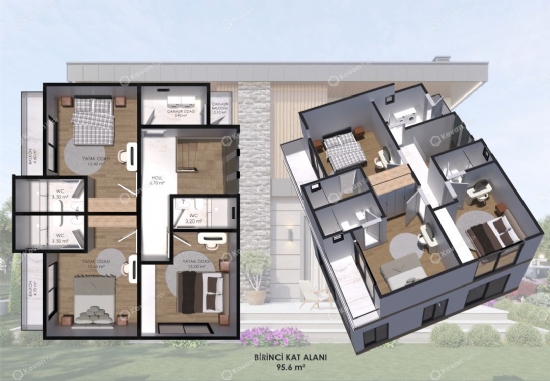 KVN-2195 Gazçelik Yapı 195 m²